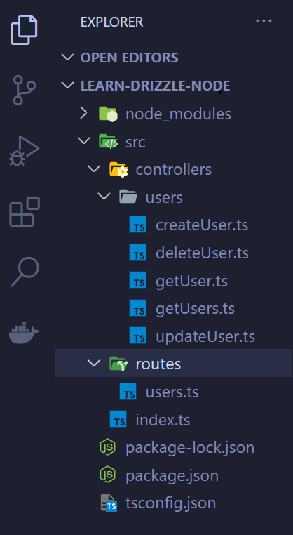 folder structure