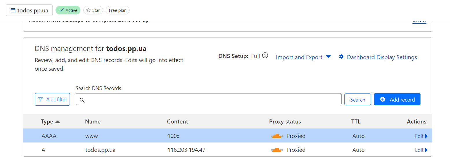 Cloudflare DNS